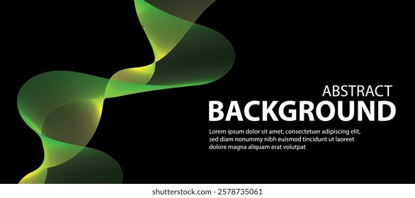 abstract dark green yellow gradient background, business technology digital communication template, ai artificial intelligence illustration element, banner poster pattern cover creative graphic vector
