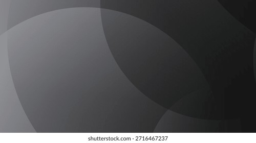 Um fundo cinza escuro abstrato apresenta círculos translúcidos suaves e sobrepostos e mudanças de gradiente sutis, criando um design sofisticado e minimalista perfeito para apresentações modernas ou