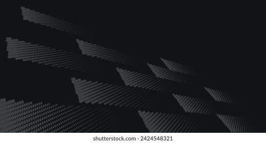 Abstract dark grey and black background with cut layered 3d design and space for text. vector ilustrator