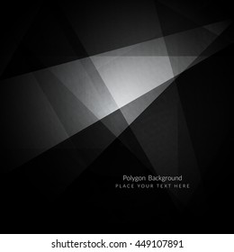 Abstract dark grey color polygon background design