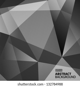 Abstract  Dark Grey Geometric Background. Vector Illustration