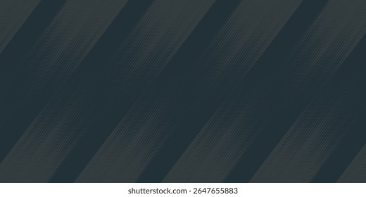 Abstract dark grey halftones on black background with  diagonal geometric design.