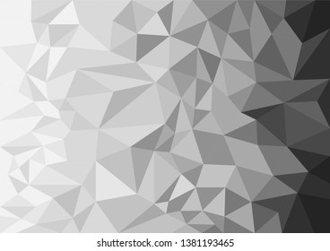 abstract dark grey polygon illustration background. Vector triangular low poly style. 