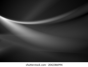 Abstrakter dunkelgrauer Rauch-Hintergrund. Monochrome glatte Vektordesign