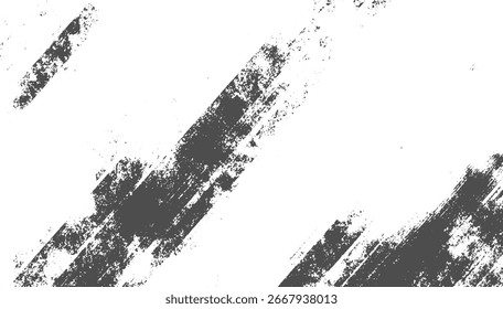 Abstractas pinceladas diagonales texturizadas de color gris oscuro sobre un fondo blanco.