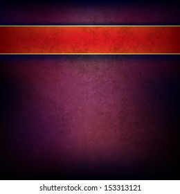 abstract dark grunge background with red ribbon
