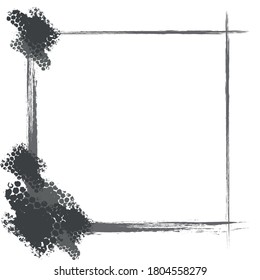 Abstract Dark Grunge Color Style Border Vector