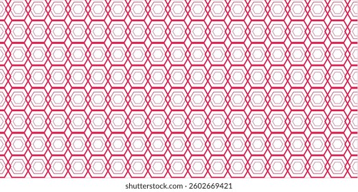 Abstract dark hexagon pattern on pink background technology style. Modern futuristic geometric shape web banner design. You can use for cover template, poster, flyer, print ad. Vector illustration
