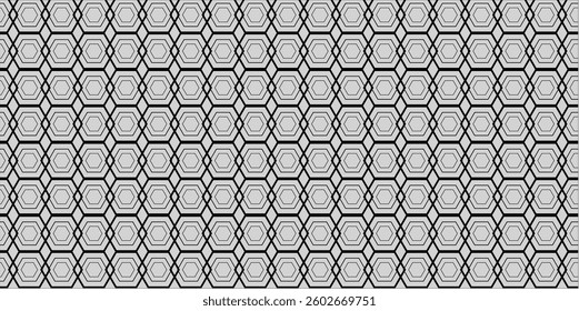 Abstract dark hexagon pattern on black background technology style. Modern futuristic geometric shape web banner design. You can use for cover template, poster, flyer, print ad. Vector illustration
