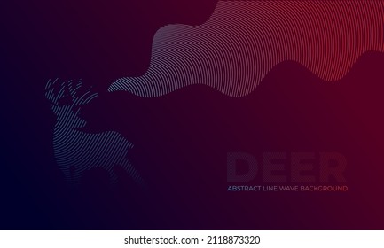 Abstract dark line wave background with copy space