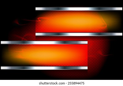The abstract dark metallic background