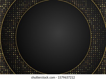 Abstract dark metallic overlap background. Luxury Abstract 3D background with a combination of luminous polygons in 3D style. Graphic design glitters dots element decoration.
