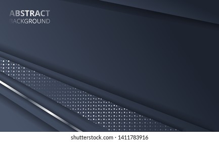 Abstract Dark Metallic Silver Frame Layout Tech Design Background Template suitable for Web Banner, Posters, Flyer, Cover, Brochure, etc
