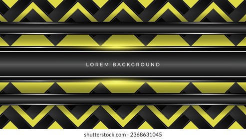 Abstract dark mettalic and yellow rectangle background