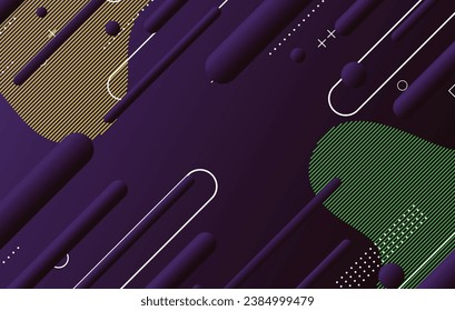 Resumen de diseño de fondo geométrico mínimo oscuro. Composición de formas dinámicas