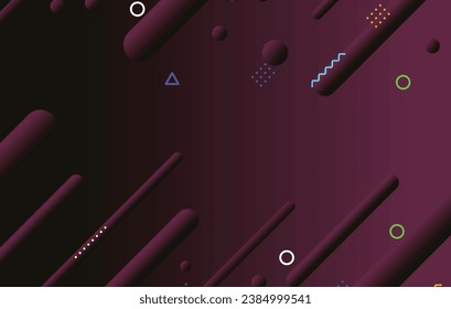 Abstract dark minimal geometric background design. Dynamic shapes composition