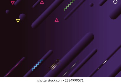 Abstract dark minimal geometric background design. Dynamic shapes composition