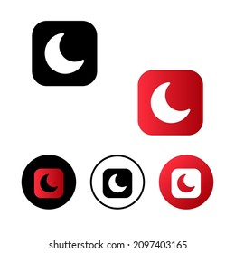 Resumen Ilustración de iconos en modo oscuro