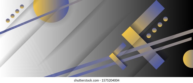 Abstract dark modern colors gradient geometric shape with lines and shadows editable vector design