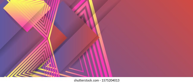 Abstract dark modern colors gradient geometric shape with lines and shadows editable vector design