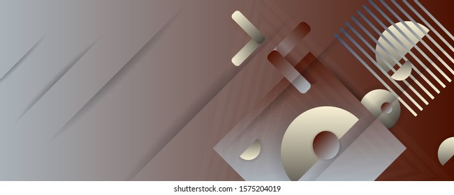 Abstract dark modern colors gradient geometric shape with lines and shadows editable vector design