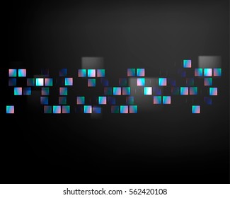 abstract dark mosaic blue background