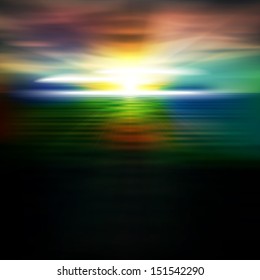 abstract dark nature background with sea sunrise and clouds