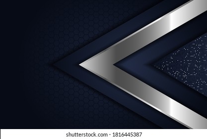 Abstract dark navy background with silver line