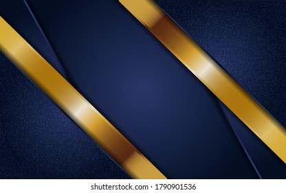 Abstract dark navy blue background with golden lines