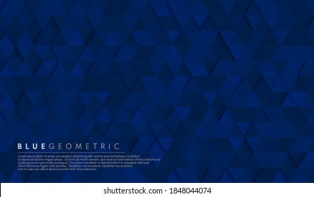 Abstract dark navy blue geometric hexagon shape background pattern  Vector for presentation design  Suit for business  corporate  institution  party  festive  seminar    talks  Vector illustration