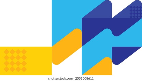 Abstract dark navy blue geometric  shape background pattern. Vector for presentation design. Suit for business, corporate, institution, party, festive, seminar, and talks. Vector illustration