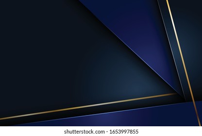 Unas capas oscuras y azul marino con detalles diagonales de línea dorada.