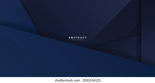 Abstract Dark Navy Blue Triangles Background 