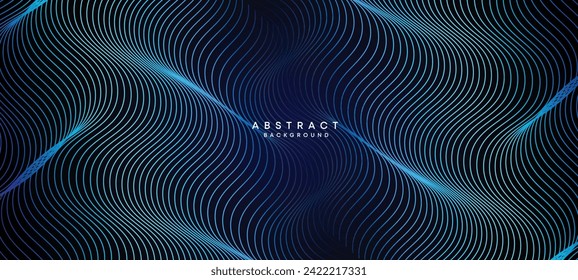 Resumen Los círculos azules de la Marina Oscura se alinean con el fondo tecnológico. Gradiente holo moderno con líneas brillantes de forma geométrica y diagonal, para folletos, portada, afiche, banner, sitio web, cabecera