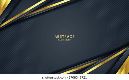 Vector de fondo Abstractas de la marina oscura y de la tecnología dorada