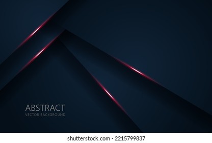 abstract dark navy with red light line and text on blank space for text design modern luxury futuristic background vector illustration