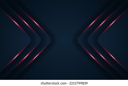 abstract dark navy with red light line and text on blank space for text design modern luxury futuristic background vector illustration