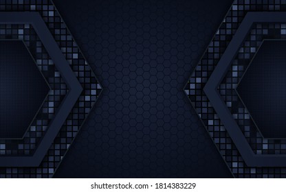 Abstract dark navy square background