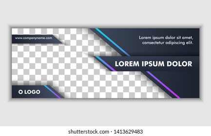 Abstract Dark Neon Background Technology Banner, suitable for landing page, presentation, brochure, flyer, web page