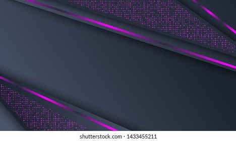 Abstract Dark Neon Purple Glitter Background, for wallpaper, banner,  flyer, brochure, poster