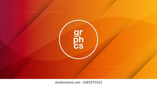 Abstrakter, dunkelorangefarbener Hintergrund mit gewellten, flüssigen Formen mit Schatten. Farbiges orangefarbenes Design. Coole und moderne Konzeption. EPS10-Vektor