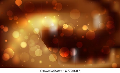 Abstract Dark Orange Bokeh Background Design