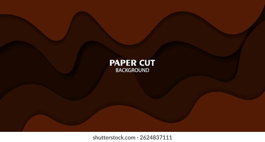 Abstrato cor laranja escuro ilustração vetor forma geométrica onda design fundo. Vetor eps10