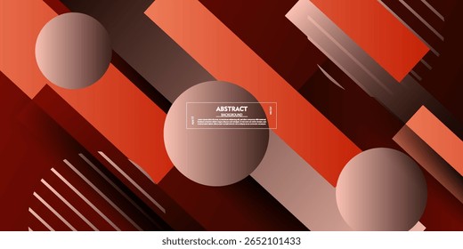 Abstract dark orange diagonal geometric 3D background. Overlapping square shapes with line pattern. Vector Eps10