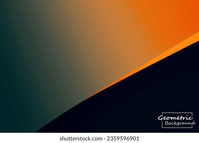 Abstract dark orange geometric background. Dynamic shapes composition. Vector illustration.