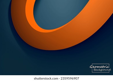 Resumen del fondo geométrico anaranjado oscuro. Composición dinámica de formas. Ilustración vectorial.