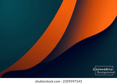 Abstract dark orange geometric background. Dynamic shapes composition. Vector illustration.