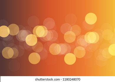 Abstract dark orange gradient bokeh background with light at center