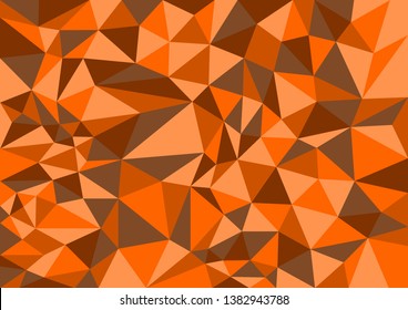 abstract dark orange polygon illustration background. Vector triangular low poly style. 