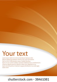 Abstract dark orange text brochure with space for your text
